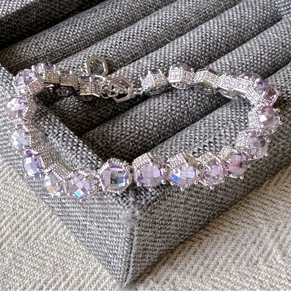 Park Lane Jewelry - Rare Honeycomb Iris CZ Tennis Bracelet - Park Lane Jewelry Lilac/Lavender Purple